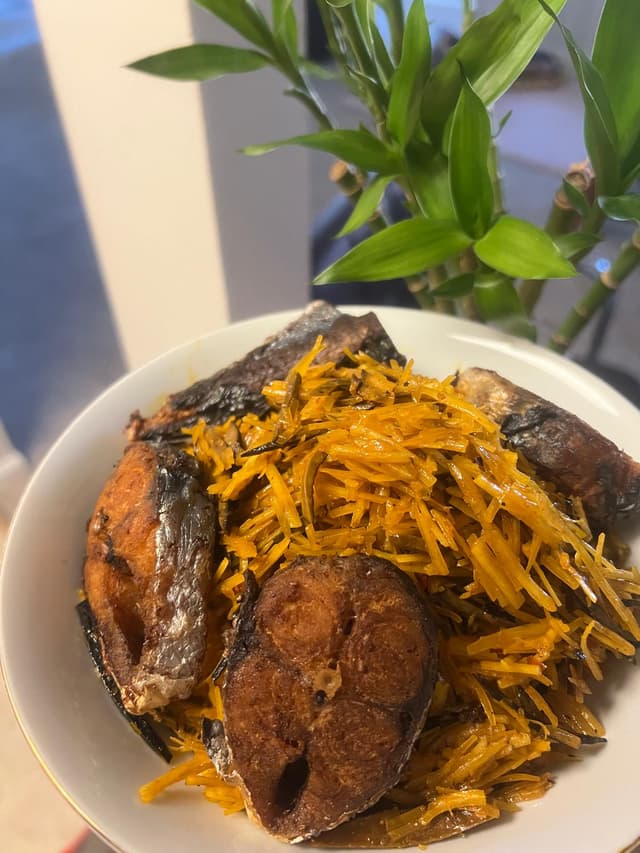 Catered meal at a community event