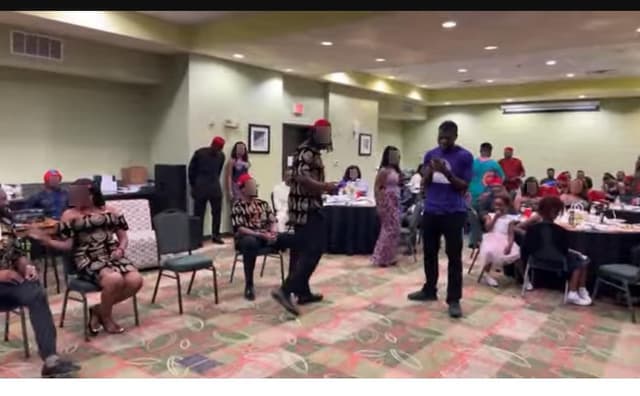 Group moving together during a performance