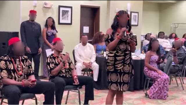 Woman delivering a speech