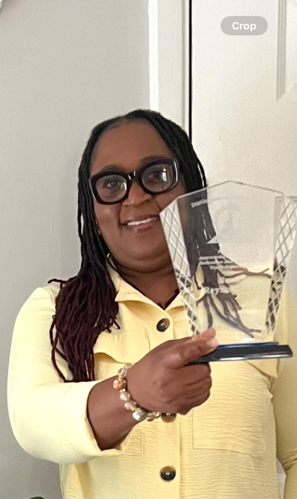 Founder receiving award for Outstanding Dedication and Service to ICNA Youth Organization